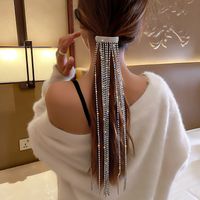 Exaggerated Bright Flash Diamond Tassel Headdress Korean Full Diamond Hair Accessories main image 1
