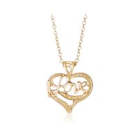 Fashion Mother's Day Hollow Heart Letter Love Mom Pendant Necklace Wholesale sku image 1