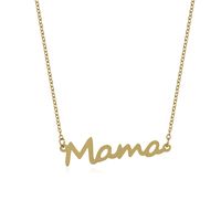 Simple Glossy Letter Mama Alloy Three-color Pendant Necklace sku image 1