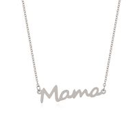 Simple Glossy Letter Mama Alloy Three-color Pendant Necklace sku image 2