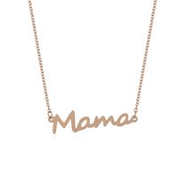 Simple Glossy Letter Mama Alloy Three-color Pendant Necklace sku image 3