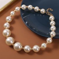 Fashion Simple Solid Color Pearl Chain Necklace Wholesale sku image 1