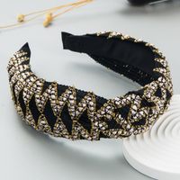 Korean New Pearl Bow Knotted Wide Headband Fabric Wash Face Hair Accessories sku image 3