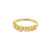 Fashion Opal Moon Ring Sun Copper Ring sku image 1