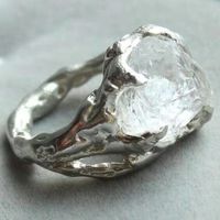 New Creative Imitation Irregular Crystal Ring Exaggerated Hip-hop Hand Jewelry sku image 1