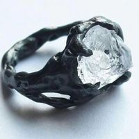 New Creative Imitation Irregular Crystal Ring Exaggerated Hip-hop Hand Jewelry sku image 9