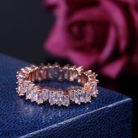 Fashion Irregular Vertical Strip Couple Zircon Fine Ring Wholesale sku image 11