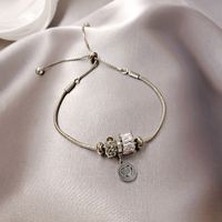 Korean Fashion Diamond-studded Heart Bracelet Female Simple New Copper Jewelry sku image 1