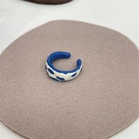Fashion Creative Ring Klein Blue Enamel Glaze Acrylic Ring sku image 2