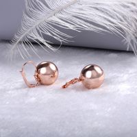 Simple Creative Ball Shaped Metal Copper Earrings Wholesale sku image 2
