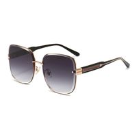 Gafas De Sol Polarizadas De Nailon Para Mujer, Protección Uv, Gafas De Sol Con Borde De Corte De Diamante Sin Marco sku image 1