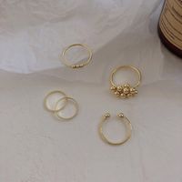 Fashion Simple Pearl Ring Retro Alloy Ring Set sku image 11