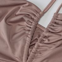 Vestido Corto De Color Sólido Con Cordones Y Espalda Abierta Para Mujer De Primavera 2022 main image 18