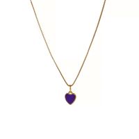 New Drip Oil Heart Shaped Simple Clavicle Women's Alloy Necklaces main image 6