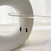 Creative Tassel Acrylic Ear Line Metal Rod Pendant Long Ear Line Earrings sku image 10