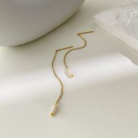 Creative Tassel Acrylic Ear Line Metal Rod Pendant Long Ear Line Earrings sku image 6