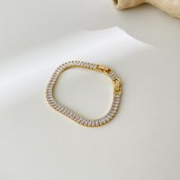Zirkon-kettenarmband-schnallenofen-echtgold-galvanik-edelstahl-halskette sku image 1