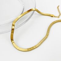 2022 New Simple Titanium Steel Necklace Fashion Twist Piece Clavicle Chain sku image 1
