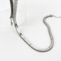2022 New Simple Titanium Steel Necklace Fashion Twist Piece Clavicle Chain sku image 2