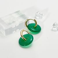 Fashion Simple Solid Color Earrings Copper Earrings Studs sku image 1
