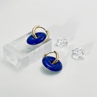Fashion Simple Solid Color Earrings Copper Earrings Studs sku image 2