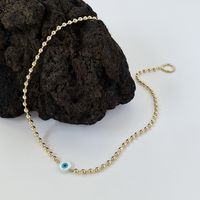 Nuevo Collar De Cobre De Ojo De Diablo En Forma De Corazón De Moda Simple Para Mujer sku image 2