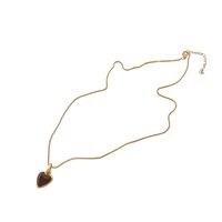 New Drip Oil Heart Shaped Simple Clavicle Women's Alloy Necklaces sku image 3