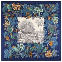 Women's Elegant Plant Polyester Silk Scarf sku image 3