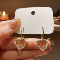 Silver Needle South Korea&#39;s New Trendy Niche Design Sense Of Love Autumn And Winter High-end Temperament Heart-shaped Earrings Earrings main image 5