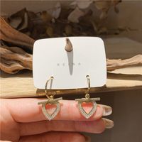 Silver Needle South Korea&#39;s New Trendy Niche Design Sense Of Love Autumn And Winter High-end Temperament Heart-shaped Earrings Earrings main image 6