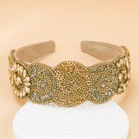 Baroque Wide Brim Gorgeous Brown Diamond Headband main image 3