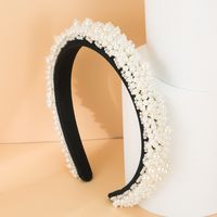 Hand Sewn Pearl Crystal Wide Headband main image 1