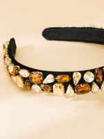 Baroque Ornate Jeweled Fabric Headband Wholesale main image 5