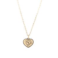 Stainless Steel Simple Letter Heart-shaped Sweater Chain Necklace Wholesale main image 6