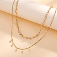 Stainless Steel New Fashion Snake Pendant Two-layer Stacked Collarbone Chain main image 4