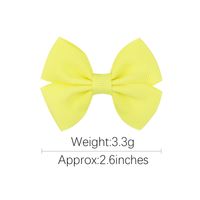 Simple Children's Hair Accessories Cute Children Solid Color Bow Hairpin main image 3