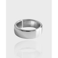 Mode Minimalistischer Wilder Glatter Geometrischer Schlichter Offener Ring Aus Sterlingsilber Weiblich main image 3