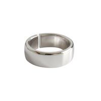 Mode Minimaliste Sauvage Lisse Géométrique Plaine Bague Ouverte En Argent Sterling Femme main image 6