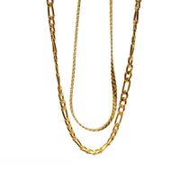 Brass Fashion Simple Stacked With Snake Bone Chain Necklace Wholesale main image 6