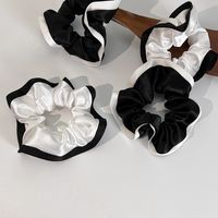 Fashion Retro Contrast Color Satin Black And White Hair Accessories Hair Rope main image 2