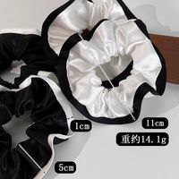 Fashion Retro Contrast Color Satin Black And White Hair Accessories Hair Rope main image 4