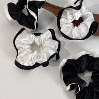 Fashion Retro Contrast Color Satin Black And White Hair Accessories Hair Rope main image 5