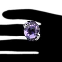 New Classic Versatile Purple Zircon Ladies Copper Ring Jewelry Wholesale main image 5