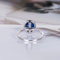 New Accessories Royal Blue Round Multi-diamond Ladies Zircon Copper Ring Wholesale main image 5