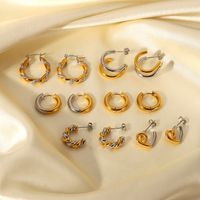 Fashion Geometric Plating Stainless Steel No Inlaid Gold Plated Earrings main image 1