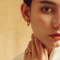 Fashion Geometric Plating Stainless Steel No Inlaid Gold Plated Earrings main image 3