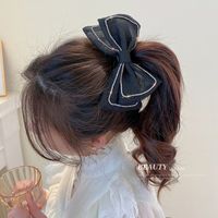 Fashion Diamond-encrusted Mesh Bow Hairpin Retro Hair Accessories main image 3