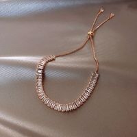 Simple Style Geometric Copper Artificial Gemstones Bracelets In Bulk main image 1