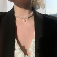 Cadena De Clavícula De Aleación De Collar Trenzado De Perlas Retro De Moda main image 5
