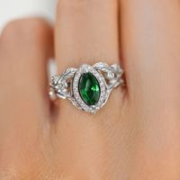 Mode Neue Beliebte Zirkon Weibliche Kupfer Ring Schmuck Großhandel main image 4